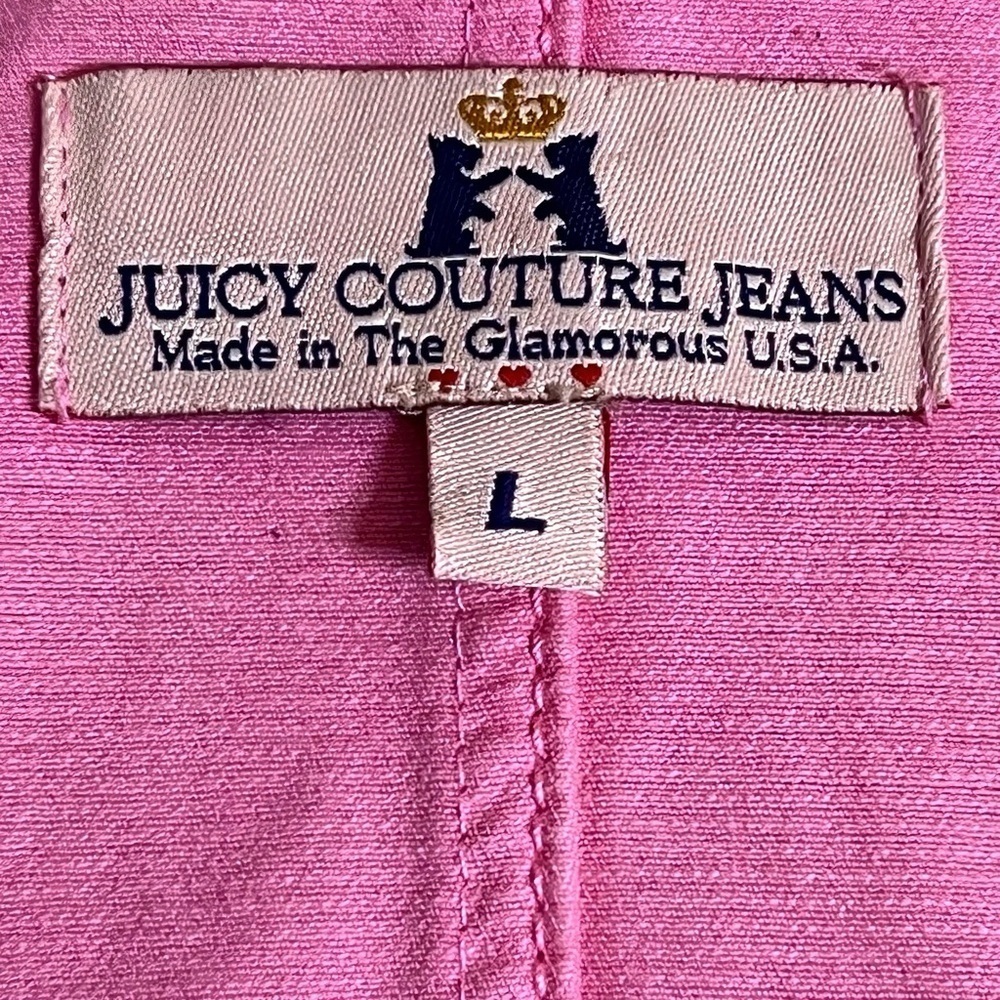 Vintage Juicy Couture Pink Peplum Blazer Jacket L Y2K Charmed Rose McGowan USA - Picture 2 of 8